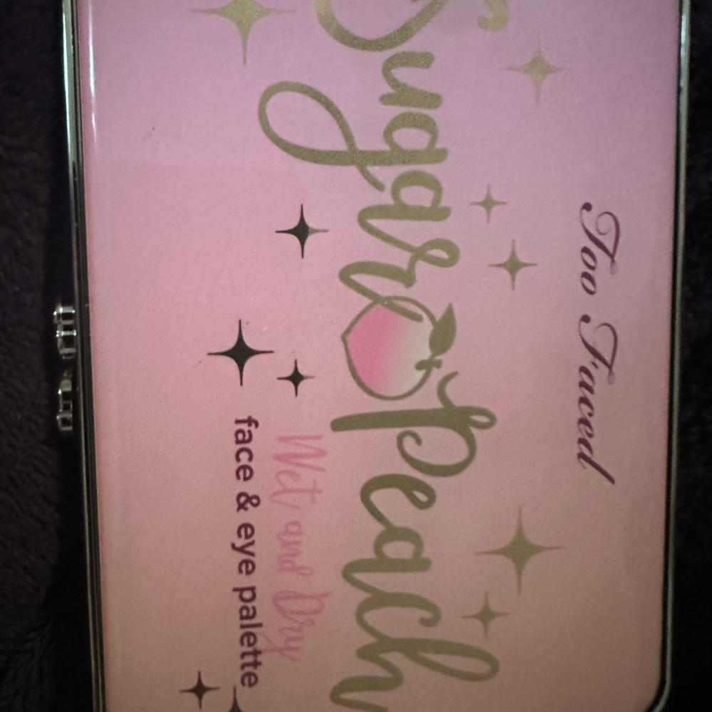 Too Faced Sugar Peach Face & Eye Palette - Pink, Gold, Cream - Picture 2 of 3